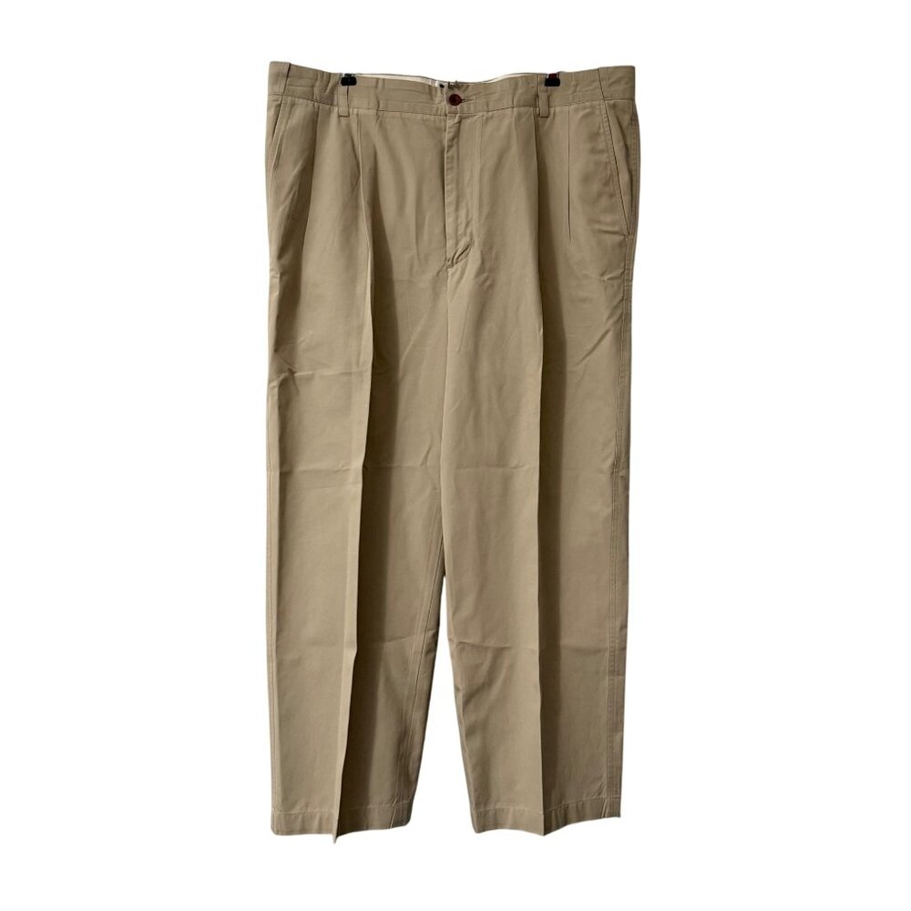 Vintage CC Filson Seattle Beige Cotton Pleated Trouser Pants Mens Size 40